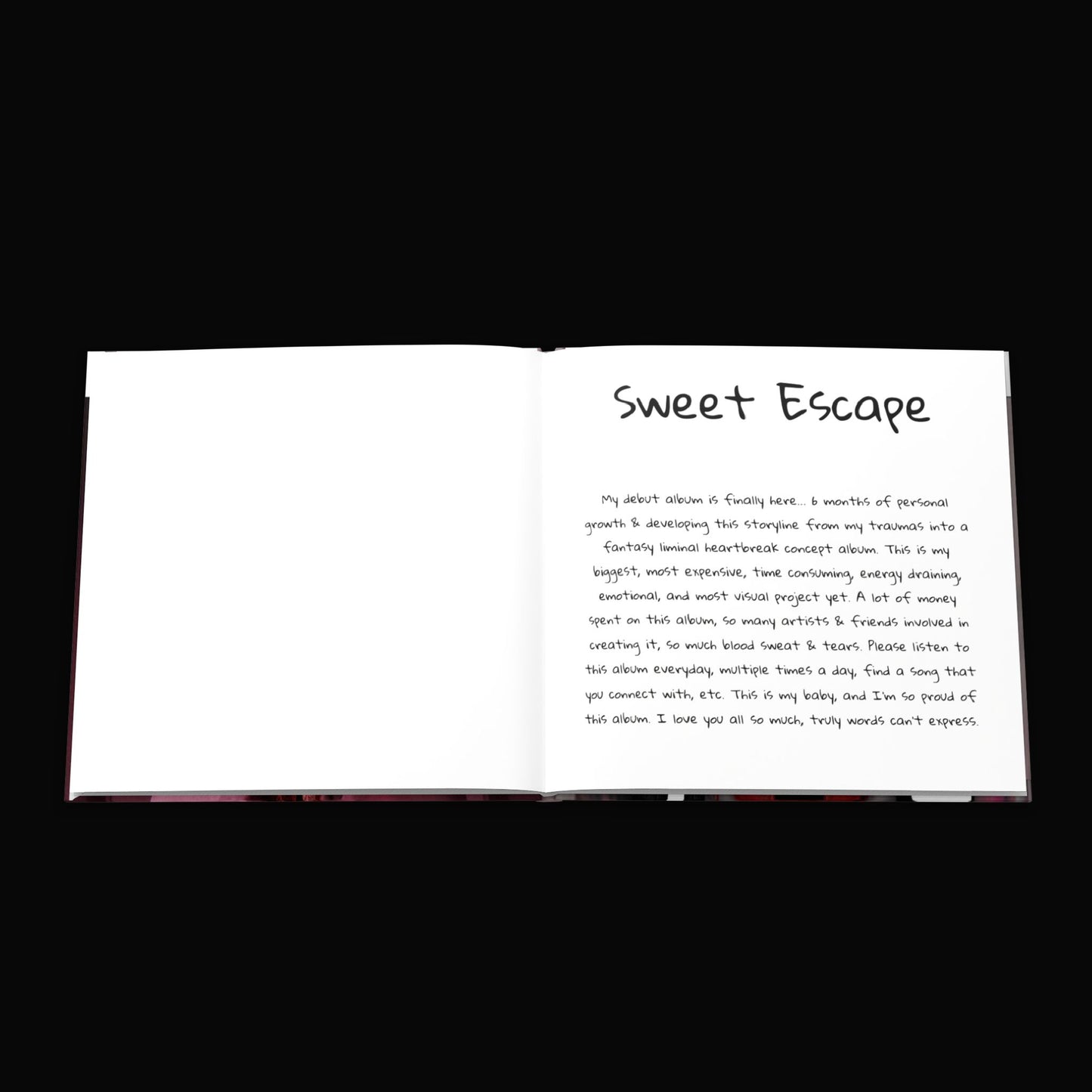 Sweet Escape - Story Book